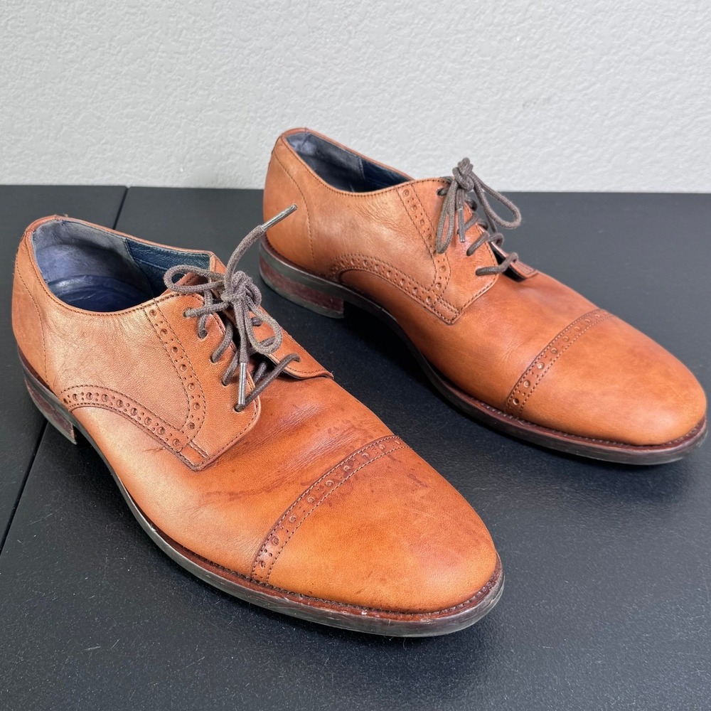 Cole Haan Grand.OS Mens Jefferson‎ Grand Cap Toe Leather Oxford Shoes Size 10 M